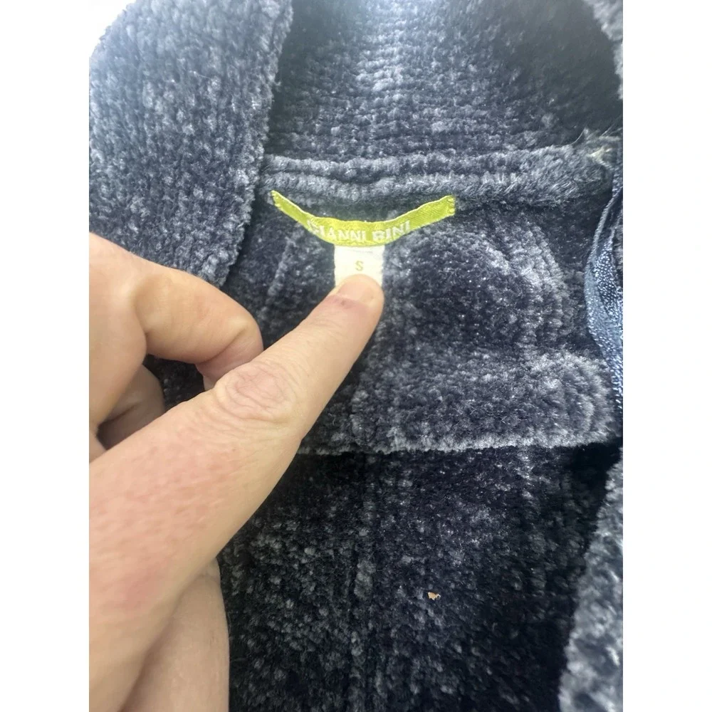 Gianni Bini Gray‎ Chenille Ribbed Open Front Longline Cardigan Sweater Small
